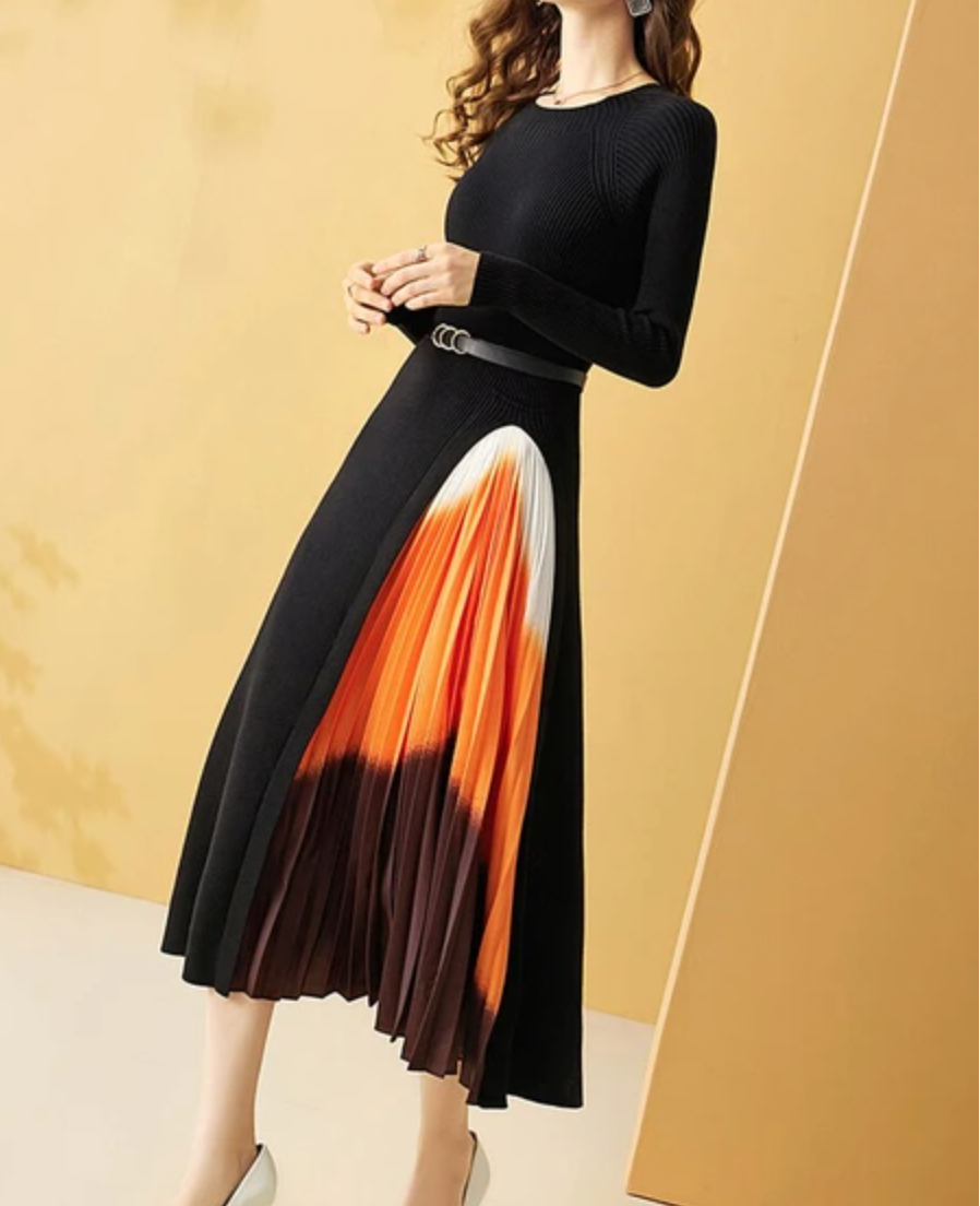 EMILIE PLEATED DRESS