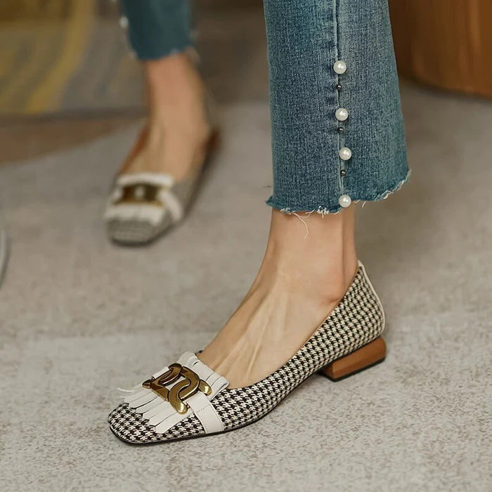 PETRA CHECK LOAFERS