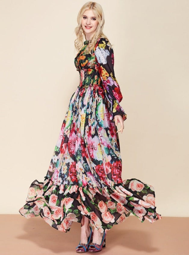 LINDA MAXI FLORAL DRESS