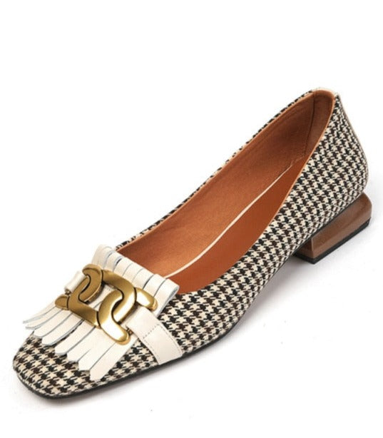 PETRA CHECK LOAFERS