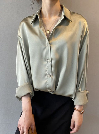 DARIA SATIN SHIRT