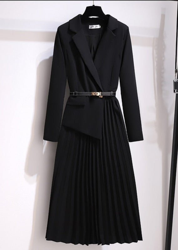 TARRA BLAZER PLEATED DRESS