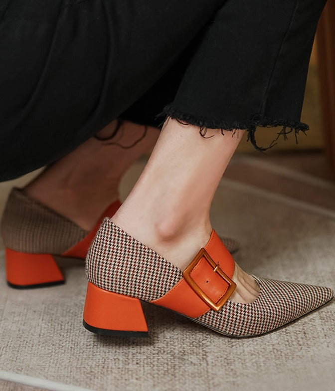 JANE ORANGE HEELS