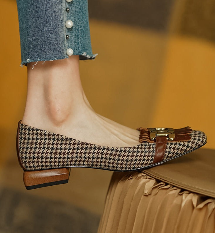 PETRA CHECK LOAFERS