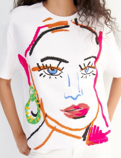 NICOLE PRINTED T-SHIRT